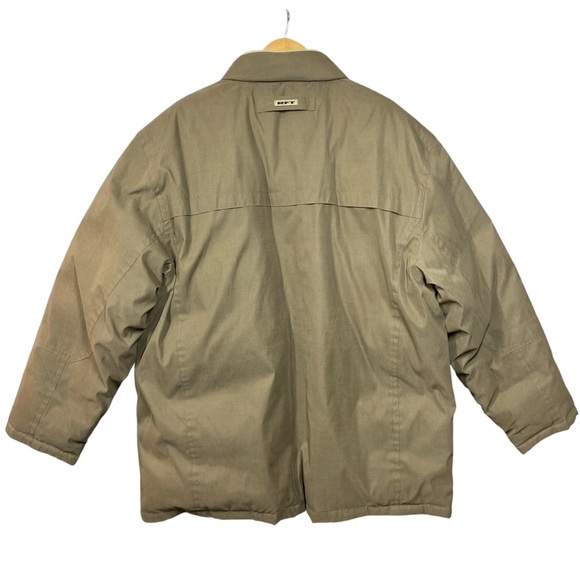 RFT By Rainforest Down Filled Coat Mens XXL Coyote Khaki Puffer Jacket Full Zip - Picture 6 of 15